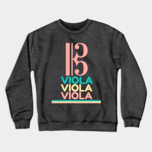 Pink Viola Alto Clef Crewneck Sweatshirt